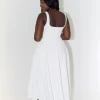 The High Waist Square Neck Midi Dress - Image 5