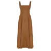 The Low Waist Square Neck Midi Dress - Image 6