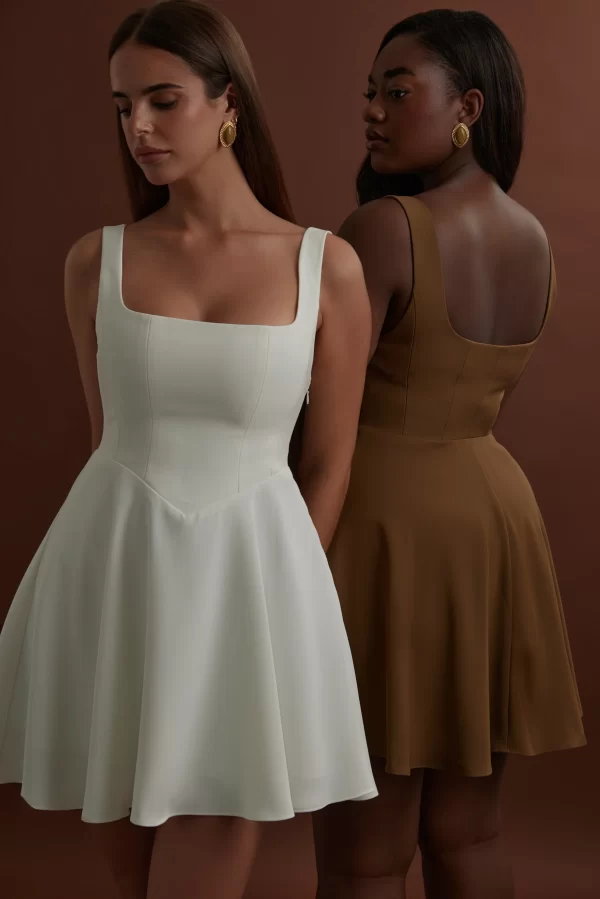 The High Waist Square Neck Mini Dress - Image 8