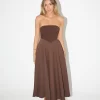 The Strapless Midi Dress