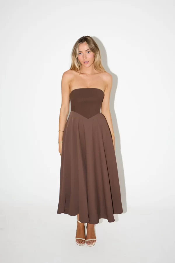 The Strapless Midi Dress